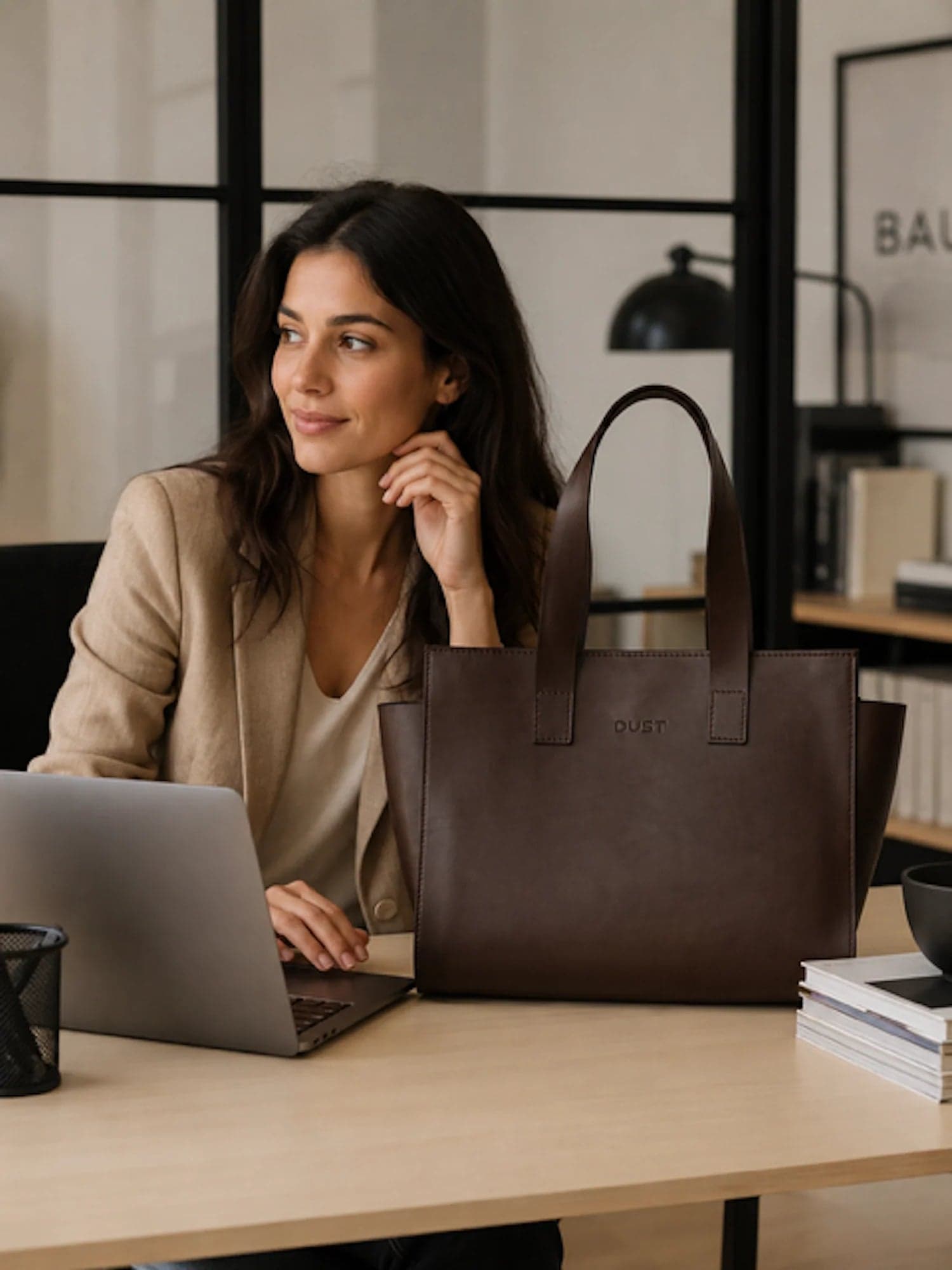 Aspen Collection Leather Tote Dark Brown – THE DUST COMPANY