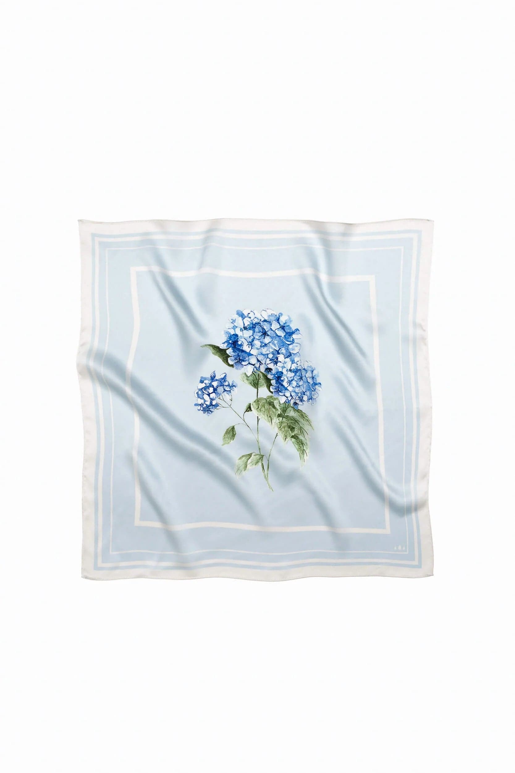 Small Floral Scarf Light Blue – RainSisters