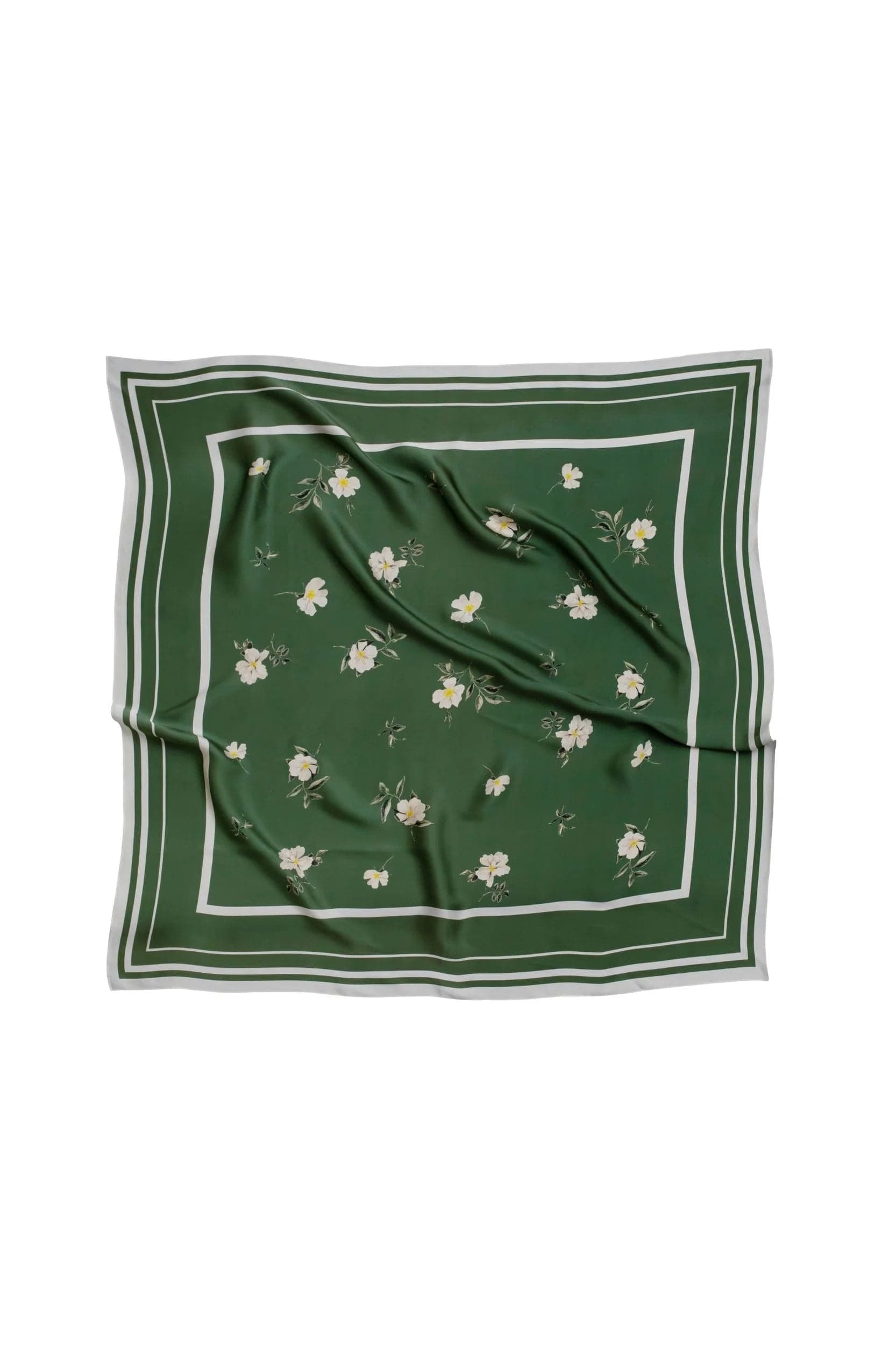 Green Collection Large Silk Scarf Floral – RainSisters