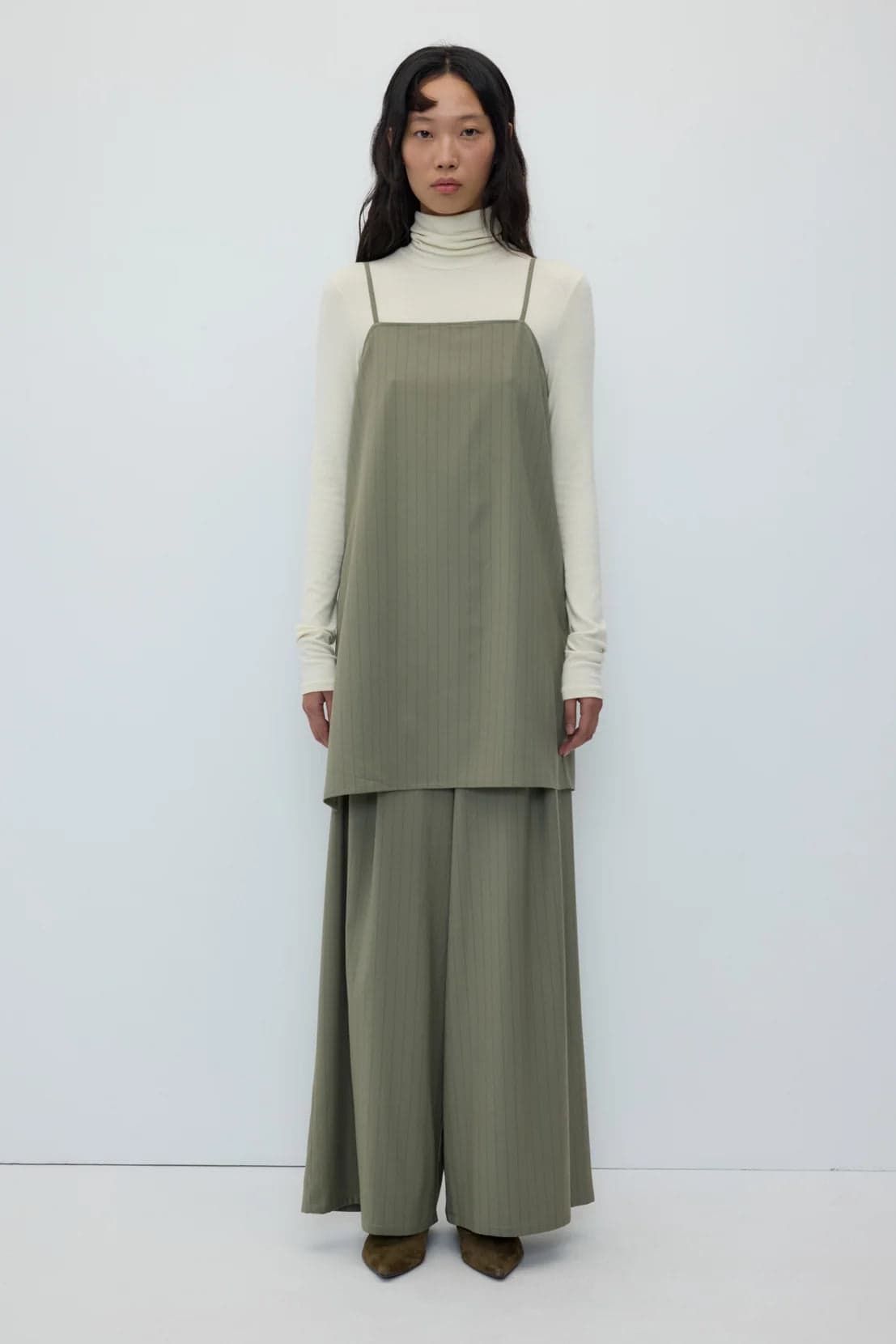 Parma Top Khaki Stripes Green
