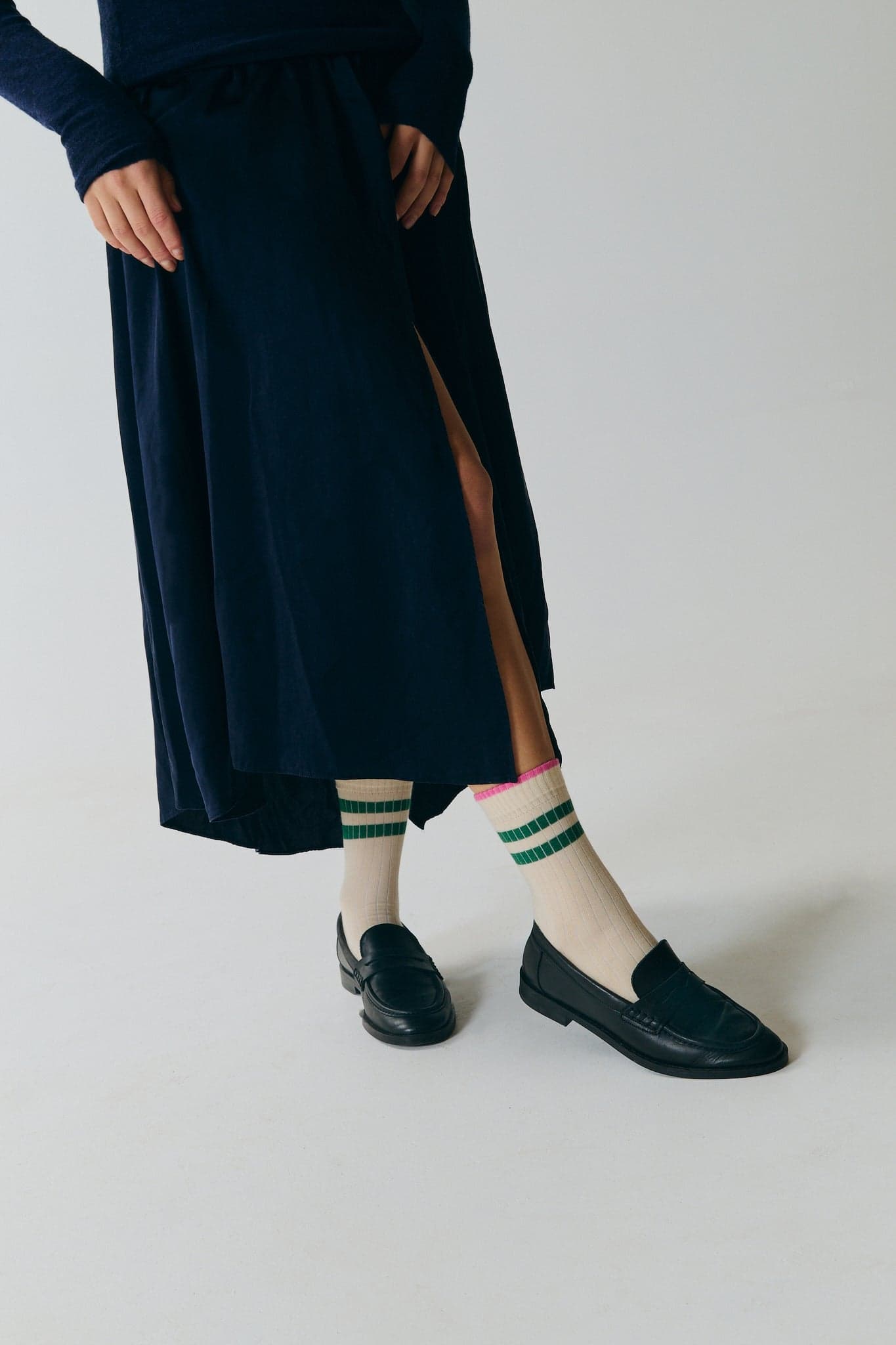 Socks Green Stripe