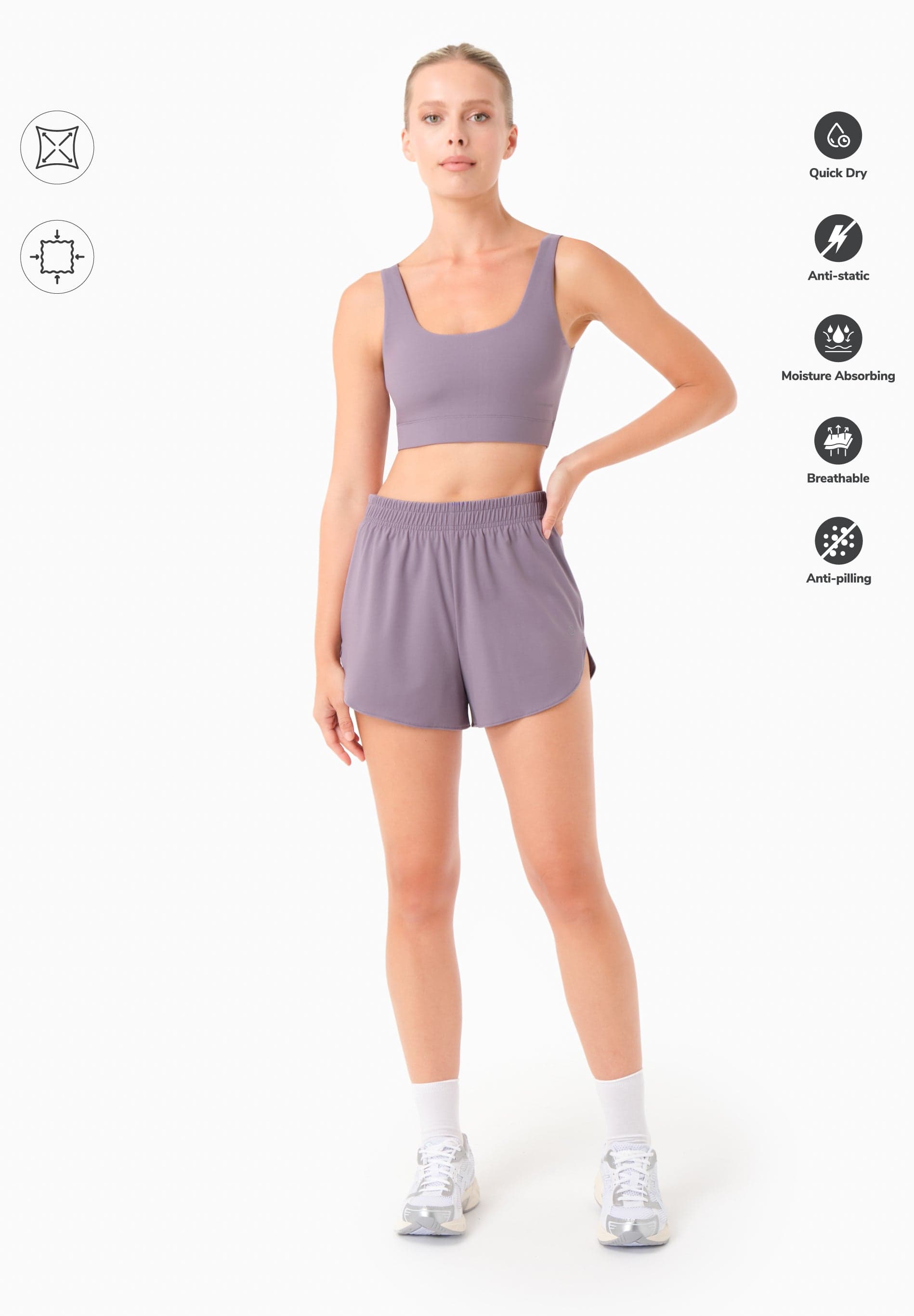 Selenna Shortsit Dirty Lilac