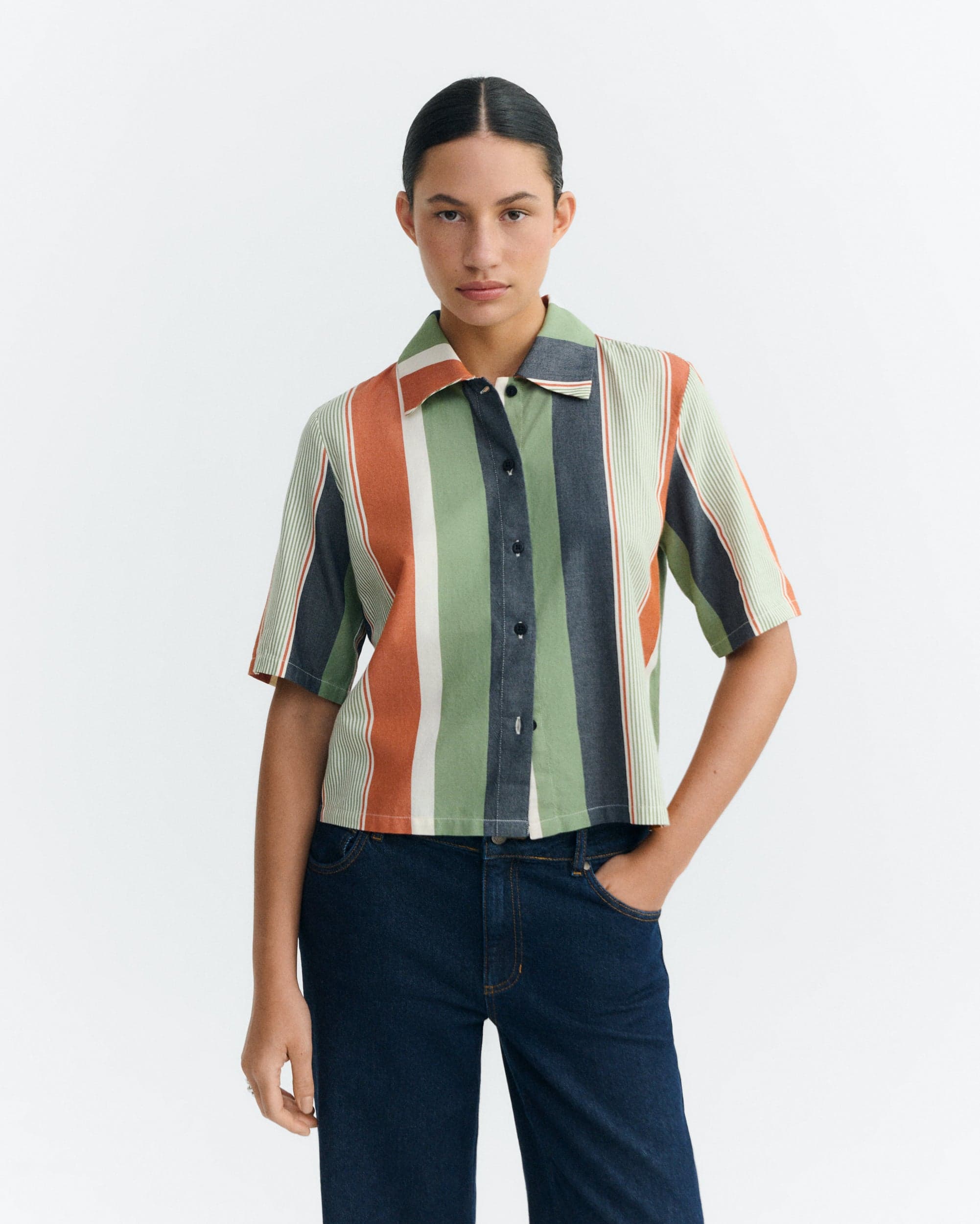 Ane Pusero Multicolored Raidallinen Print – Thinking MU