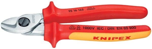 Kaapelileikkurit 2K VDE 165 mm, Knipex