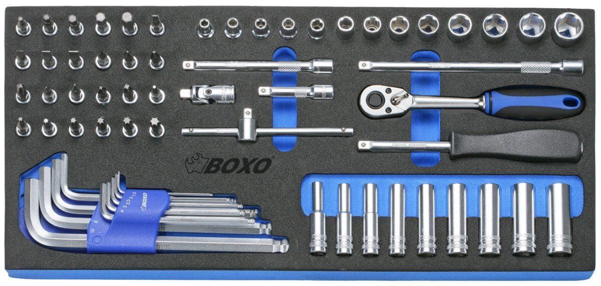 Hylsysarja 1/4", tuumamitat, Boxo