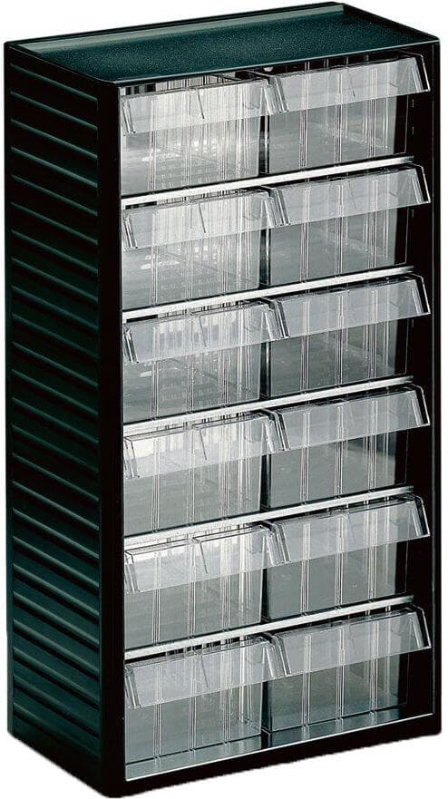 Laatikosto (12 laatikkoa), Kennoset