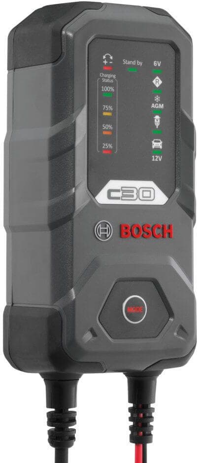 Akkulaturi C30, 6/12 V, 3,8 A, Bosch