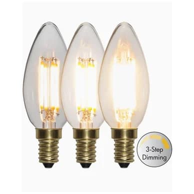 Star Trading Kynttilälamppu 3-asteinen himmennys E14 LED 4 W 2100K 354-83 Vastaa: N/A – STAR TRADING