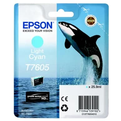 Epson Epson T7605 Mustepatruuna vaalea cyan T7605 Vastaa: N/A – Epson