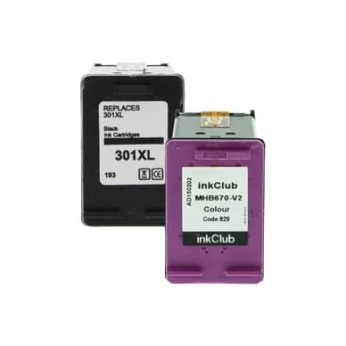 inkClub Multipakkaus mustekasetit - Korvaa HP 301XL - musta ja väri MHB6-2-V2 Vastaa: N/A