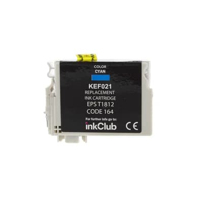 inkClub Mustepatruuna, korvaa Epson 18XL, syaani, 550 sivua KEF021 Vastaa: T1812