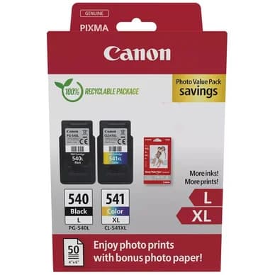 Canon Multipack PG-540L + CL541XL + 50arkkia valokuvapaperi 5224B012 Vastaa: N/A – Canon