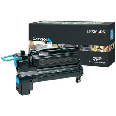 Lexmark Värikasetti cyan 20.000 sivua, High Yield return C792X1CG Vastaa: N/A