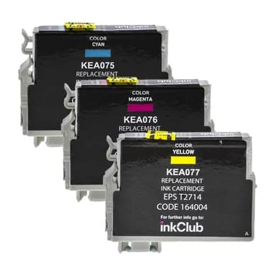 inkClub Multipakkaus mustekasetit - Korvaa Epson 27 C/M/Y KEA07-3 Vastaa: T2705 – inkClub