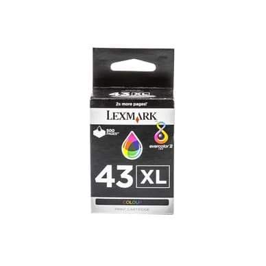Lexmark Lexmark 43XL Mustepatruuna 3-väri 18YX143E Vastaa: N/A – Lexmark