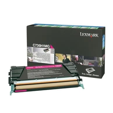 Lexmark Värikasetti magenta Return Prog High Yield 10.000 sivua C736H1MG Vastaa: N/A