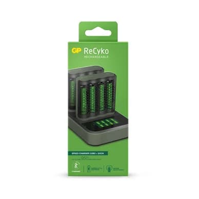 GP BATTERIES GP ReCyko 2x Speed ​​akkulaturi (USB) sisältää 8x AA 2600mAh 202243 Vastaa: N/A – GP BATTERIES