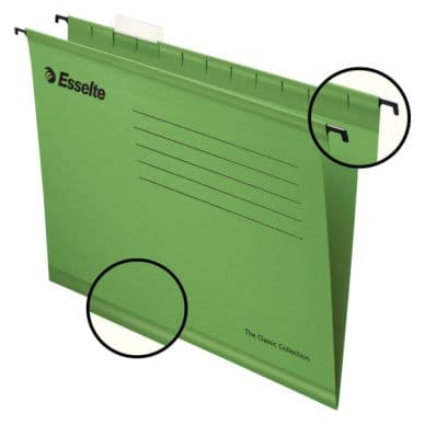 ESSELTE Riippukansio Classic Std vihr. 25 kpl/pkt 90318 Vastaa: N/A