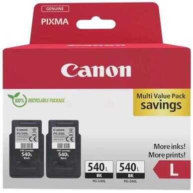 Canon Canon PG-540L Mustepatruuna pigmenttimusta twin pack 5224B020 Vastaa: N/A