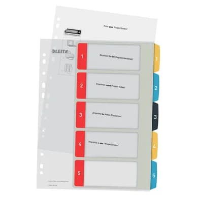 Leitz Leitz Cosy tulostettava rekisteri 1-5 12400000 Vastaa: N/A – Leitz