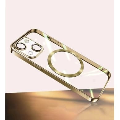 Turtos Kännykkäkotelot MagSafe Transparent iPhone 15 Plus, Gold AC17287 Vastaa: N/A – Turtos