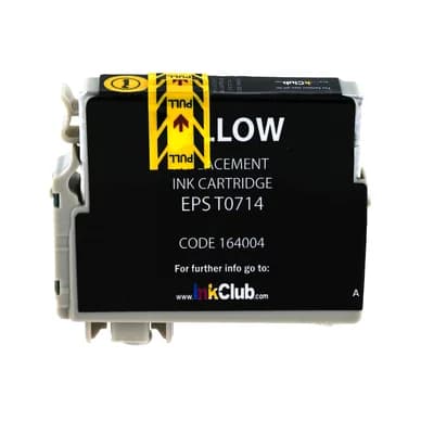 inkClub Mustepatruuna keltainen, korvaa Epson T0714 KED063 Vastaa: T0714 – inkClub