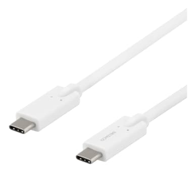 DELTACO USB-C-kaapeli, 5Gbit/s, 5A, 2m, valkoinen USBC-1504 Vastaa: N/A