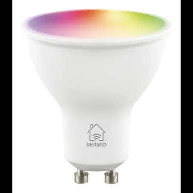 DELTACO Smart Home LED-lamppu GU10, WiFi, 4,7W, 400 lm SH-LGU10RGB02 Vastaa: N/A – Deltaco