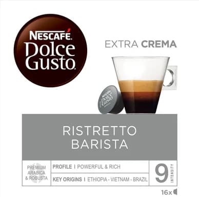 Dolce gusto Dolce Gusto Ristretto Barista kahvikapselit, 16 annosta 7613033091414 Vastaa: N/A