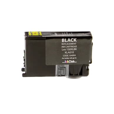 inkClub Mustepatruuna, korvaa Lexmark 150XL, musta KLA010 Vastaa: 14N1614E