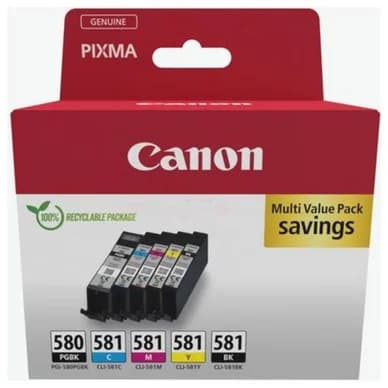 Canon Canon PGI-580/CLI-581 C/M/Y/BK/PGBK multipack 2078C007 Vastaa: N/A