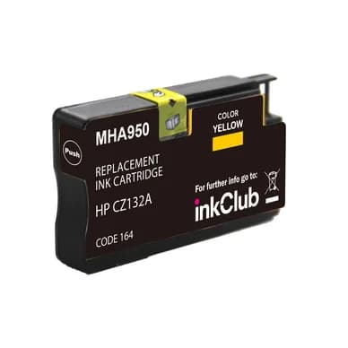 inkClub Mustepatruuna, korvaa HP 711, keltainen, 26 ml MHA950 Vastaa: CZ132A – inkClub