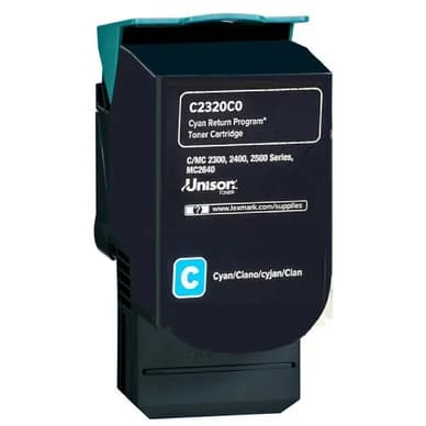 Lexmark Värikasetti cyan, 2300 sivua C230H20 Vastaa: N/A