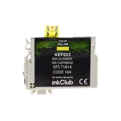 inkClub Mustepatruuna, korvaa Epson 18XL, keltainen, 585 sivua KEF023 Vastaa: T1814
