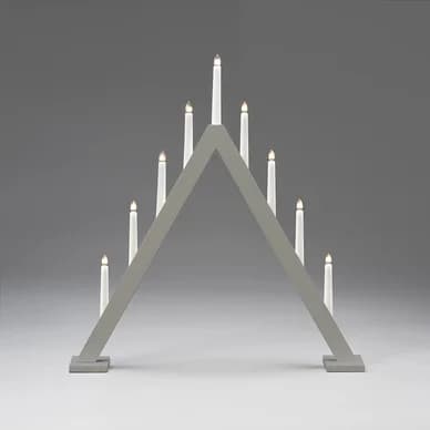 Konstsmide Sähkökynttelikkö, 9 lamppua, puu, mattaharmaa 3932-305 Vastaa: N/A – Konstsmide