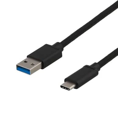 DELTACO Deltaco-latauskaapeli USB-A–USB-C, 0,25 m, musta 7333048030221 Vastaa: N/A