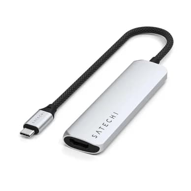 Satechi Satechi 4-in-1 USB-C Slim Multiport Adapteri 4K – hopea ST-P4SS Vastaa: N/A