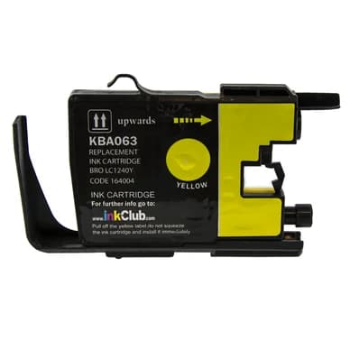 inkClub Mustepatruuna keltainen, korvaa Brother LC1240Y KBA063 Vastaa: LC1240Y – inkClub