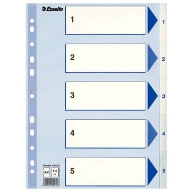 ESSELTE Rekisteri Esselte 1-5 A4 muovi valk 100132 Vastaa: N/A