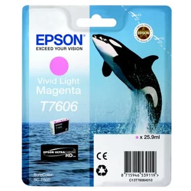 Epson Epson T7606 Mustepatruuna vaalea magenta T7606 Vastaa: N/A – Epson