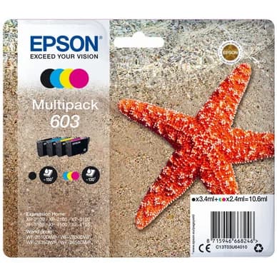 Epson Mustepatruuna MultiPack Epson 603 Bk,C,M,Y T03U6 Vastaa: N/A