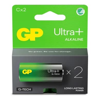 GP BATTERIES GP Ultra Plus Alkaline C-paristo 14AUP/LR14 2 pakkaus 151420 Vastaa: N/A – GP BATTERIES