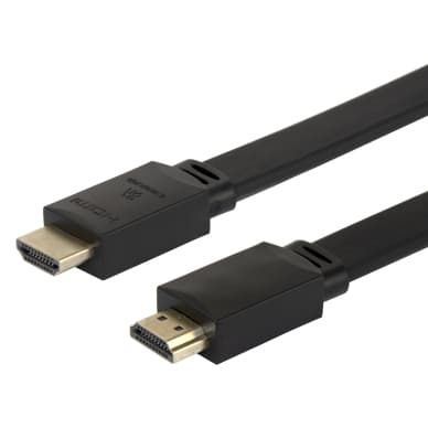 DELTACO HDMI-kaapeli, 48G, 3 m, musta, litteä HU-30-FLAT Vastaa: N/A