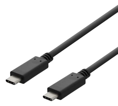DELTACO USB 2.0 -latauskaapeli, USB-C - USB-C, 3A, 2m, musta USBC-2002 Vastaa: N/A