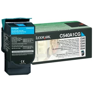 Lexmark Värikasetti cyan 1.000 siva return C540A1CG Vastaa: N/A – Lexmark