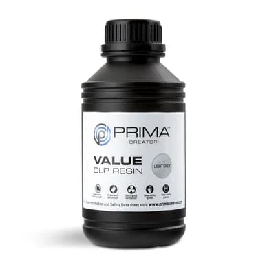 Prima PrimaCreator Value DLP / UV Resin 500 ml Vaaleanharmaa 7340002114392 Vastaa: N/A