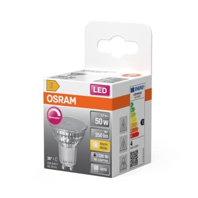 OSRAM LED PAR16 50 Himmennettävä 36° 3,7W 927 GU10 4099854457487 Vastaa: N/A – Osram