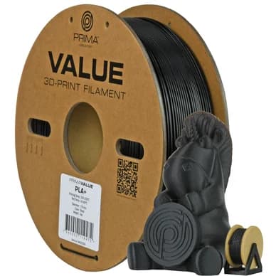 Prima PrimaValue PLA+ - 1,75mm - 3kg - Mattamusta 7340002119618 Vastaa: N/A