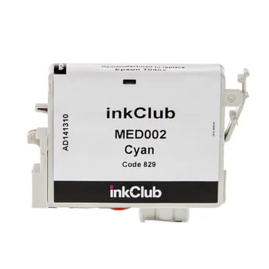 inkClub Mustepatruuna syaani, korvaa Epson T0482 MED002 Vastaa: T0482