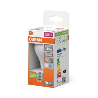 OSRAM LED Normaali 40 Matta 4,9W 840 E27 4058075304178 Vastaa: N/A – Osram